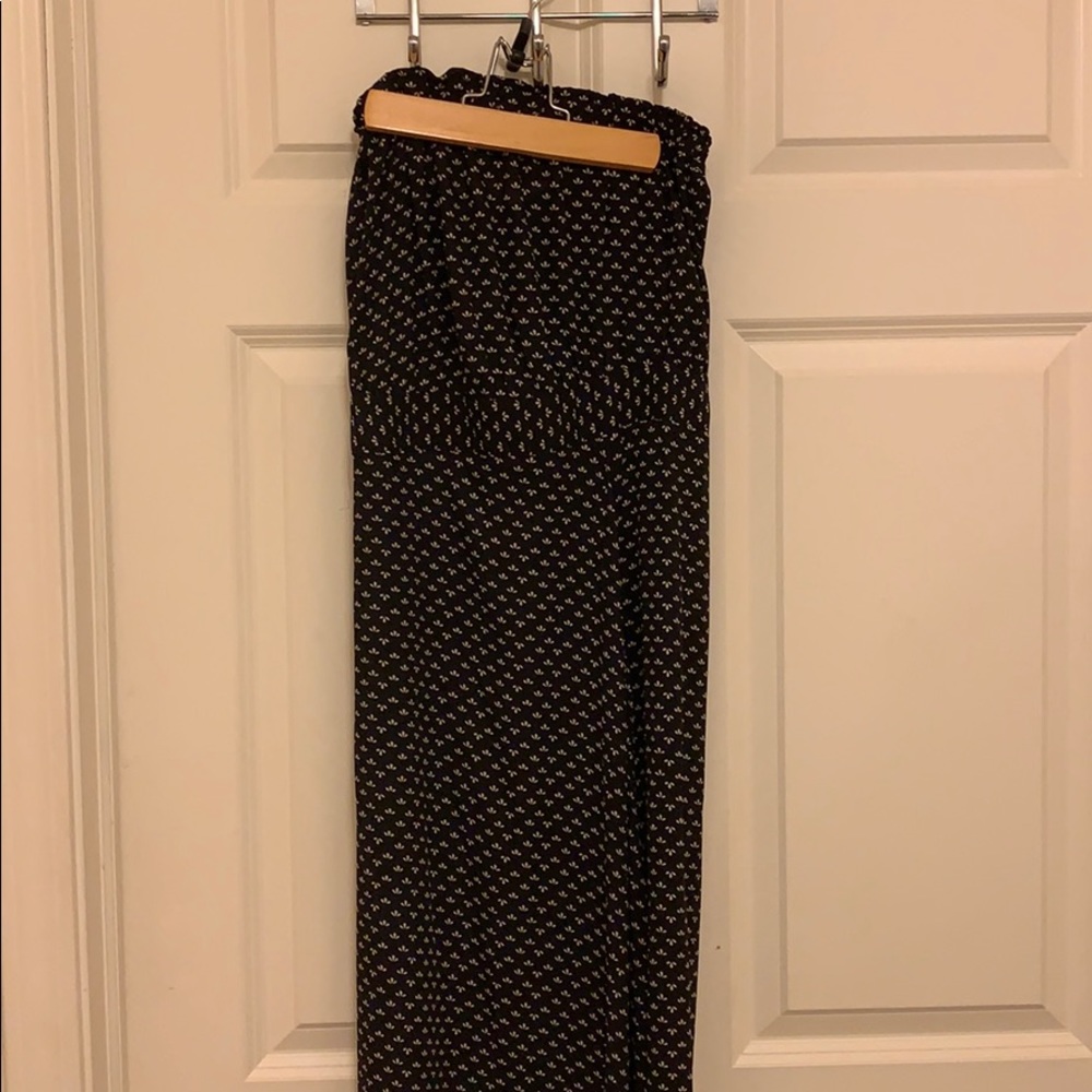 Strapless black maxi dress